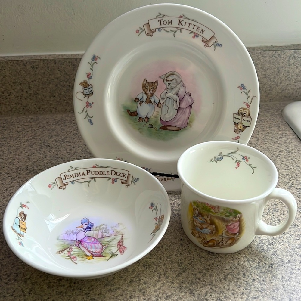 Vintage Royal Albert 1986 Beatrix Potter children’s 3 piece set